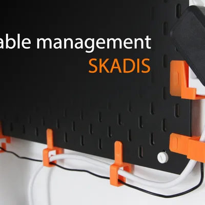 Bộ kẹp quản lý dây cáp cho bảng pegboard Skadis cực gọn gàng