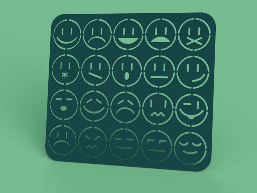 Khuôn Vẽ Emoticon (Emoticon Drawing Template) - Image 2