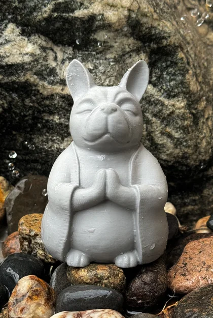French Bulldog Cầu Nguyện/Thiền Định - Image 1