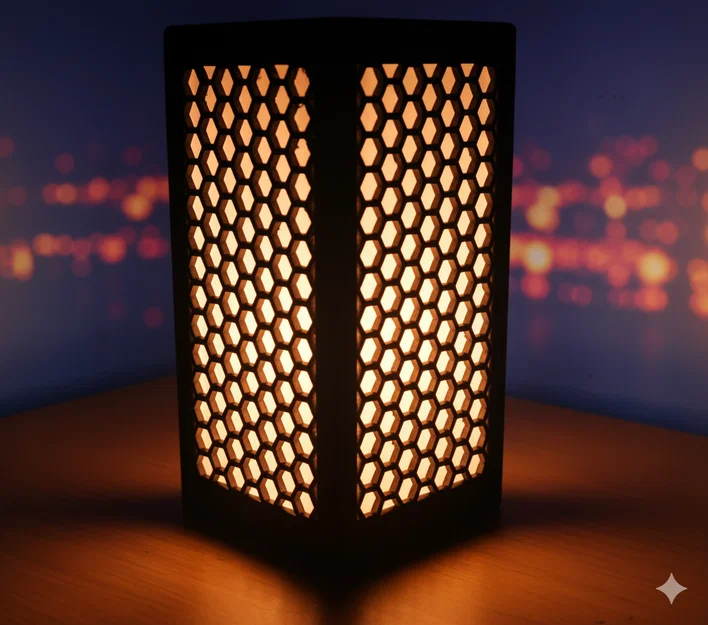 Honeycomb Glow: Đèn LED tối giản cho không gian hiện đại - Image 1