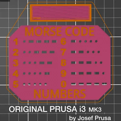 Bảng mã Morse tra cứu số - Mẫu in 3D giáo dục cực kỳ tiện lợi