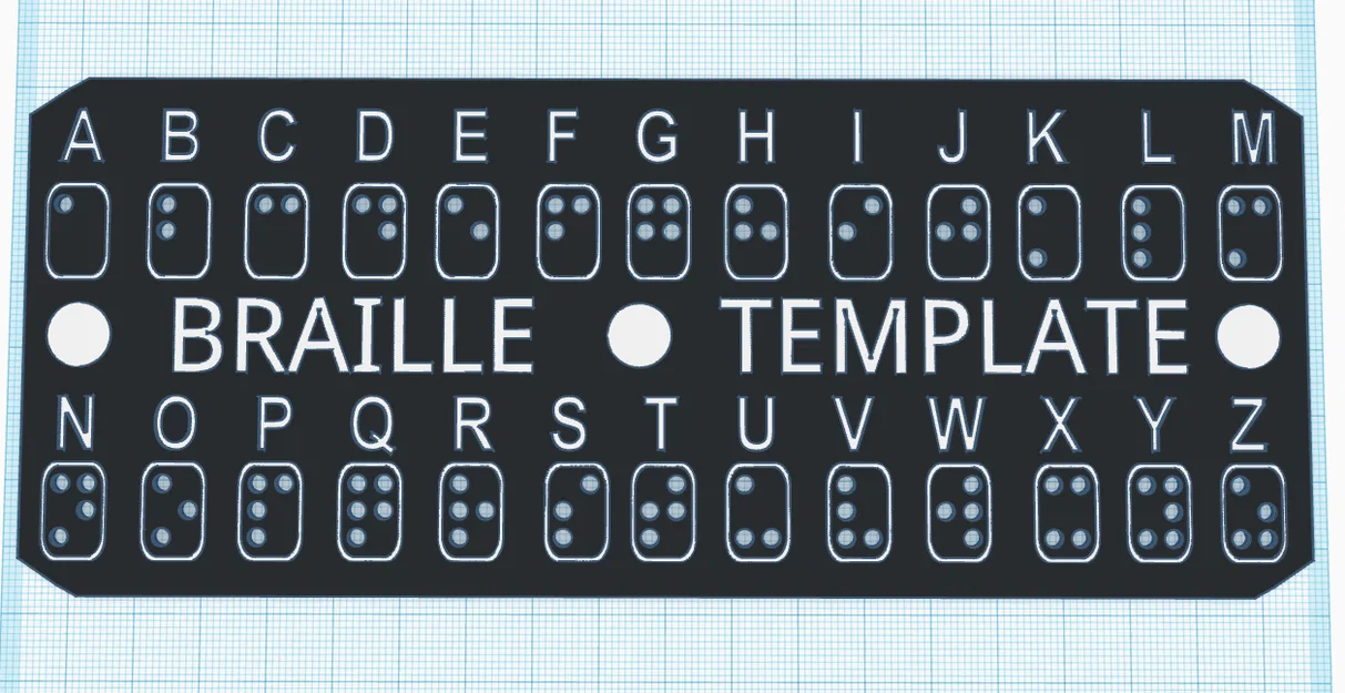 Bảng mẫu học chữ Braille đa sắc - Braille Template Multicolor - Image 1