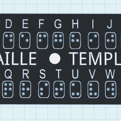 Bảng mẫu học chữ Braille đa sắc - Braille Template Multicolor