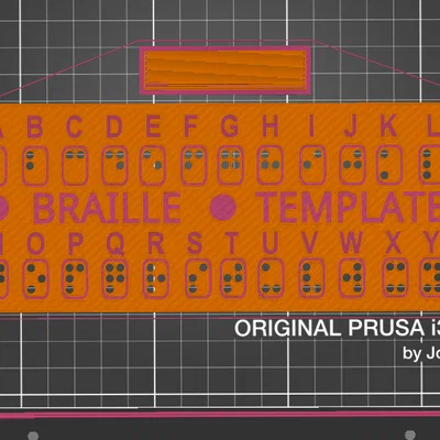 Bảng mẫu học chữ Braille đa sắc - Braille Template Multicolor