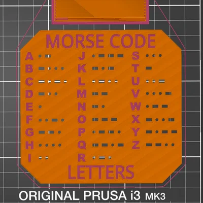 Bảng Tra Cứu Mã Morse (Morse Code Template) Đẹp Mắt Cho In 3D