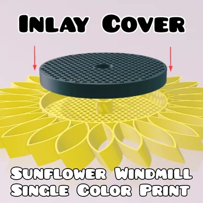 Nắp inlay cối xay gió Hoa Hướng Dương (Sunflower Windmill inlay cover)