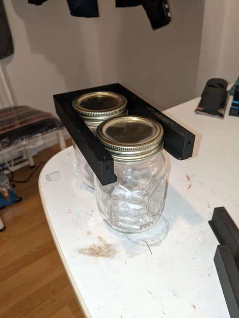 Giá treo hũ thủy tinh Mason jar 70mm dưới gầm tủ siêu gọn - Image 6