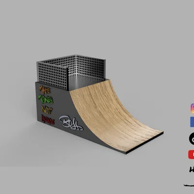Mô hình dốc trượt ván mini (Simple Skate Ramp) cho Fingerboard