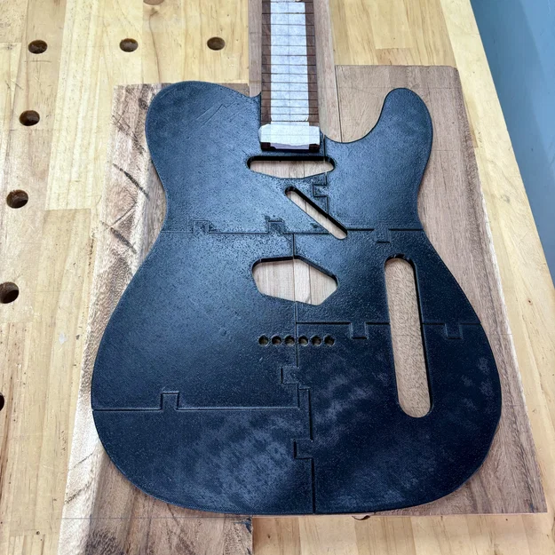 Template thân đàn Telecaster (Telecaster Guitar Body Template) - Image 1