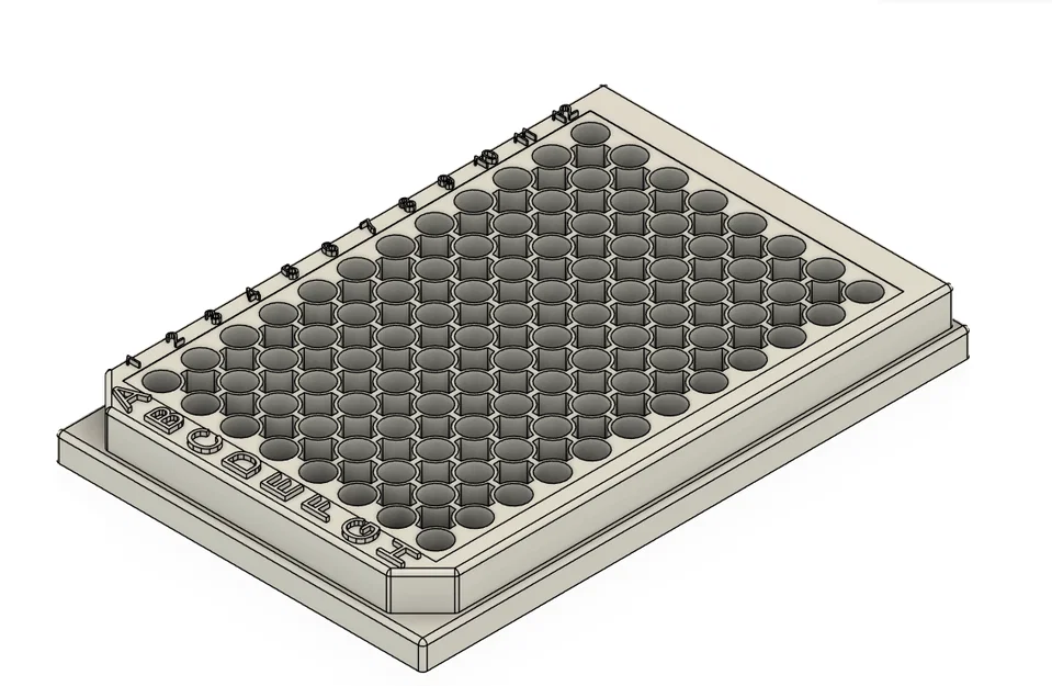 Mẫu 3D Khay Đĩa 96 Giếng (96 Well Plate) Cho Phòng Thí Nghiệm - Image 1