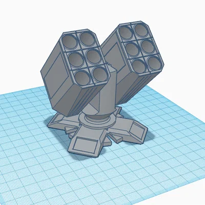 Hộp Cắm Bút Tháp Tên Lửa (Missile Turret) - Tương Thích Gridfinity