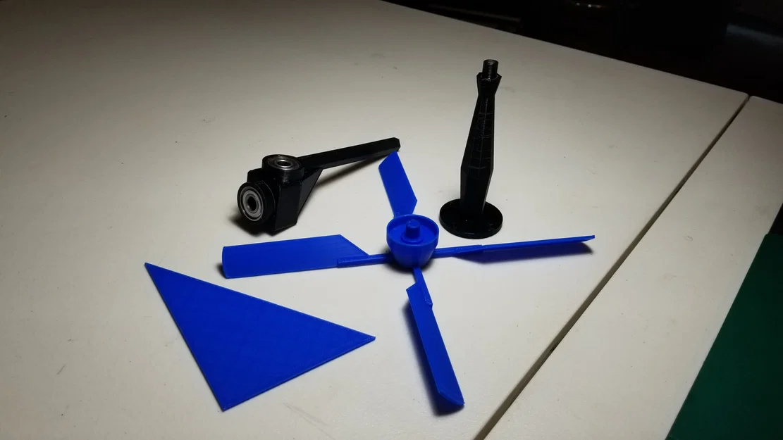 Cối xay gió 4 cánh (dùng 2 vòng bi 608) - Image 2