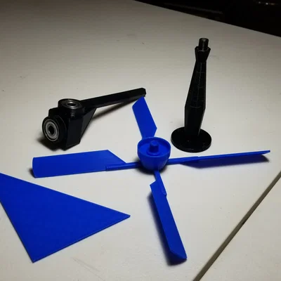 Cối xay gió 4 cánh (dùng 2 vòng bi 608)