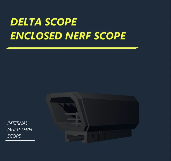 DELTA 1.0 (Nerf Scope) – Ống ngắm in 1 phần, gắn Nerf rail - Image 1
