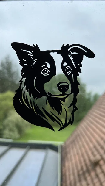 Mô hình treo tường hình chú chó Border Collie (Dog Wall Art #7) - Image 1