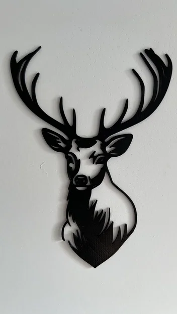 Mẫu trang trí treo tường hình hươu Deer Wall Art #2 (File STL) - Image 1