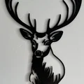 Mẫu trang trí treo tường hình hươu Deer Wall Art #2 (File STL) - Thumbnail 1