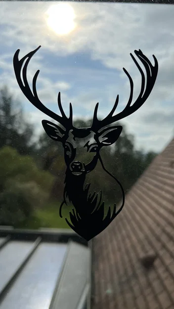 Mẫu trang trí treo tường hình hươu Deer Wall Art #2 (File STL) - Image 2