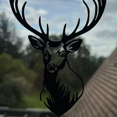 Mẫu trang trí treo tường hình hươu Deer Wall Art #2 (File STL)