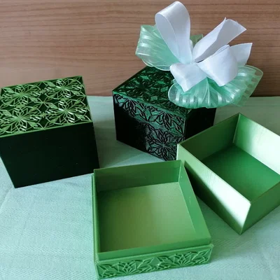 Hộp quà trang trí – 2 phiên bản (ornamental gift box - two variations)