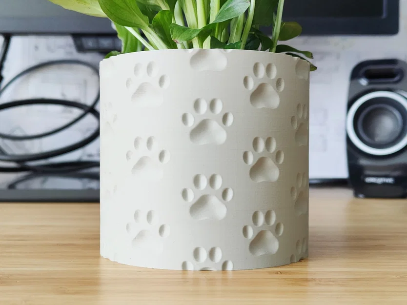 Chậu trồng cây hoạ tiết bàn chân thú - thiết kế vase mode - Image 1