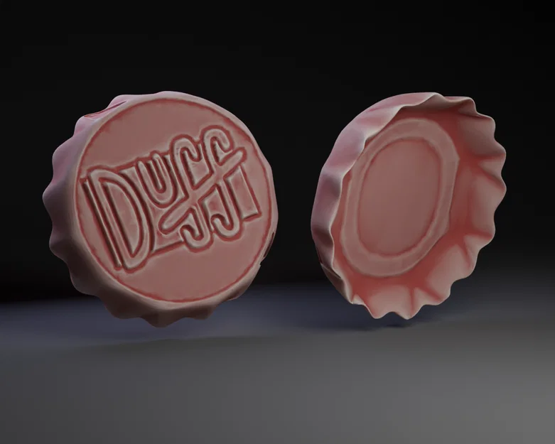 Mô hình 3D nắp chai Duff Beer từ phim The Simpsons độc đáo - Image 1