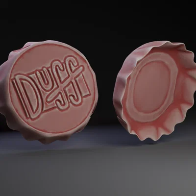 Mô hình 3D nắp chai Duff Beer từ phim The Simpsons độc đáo