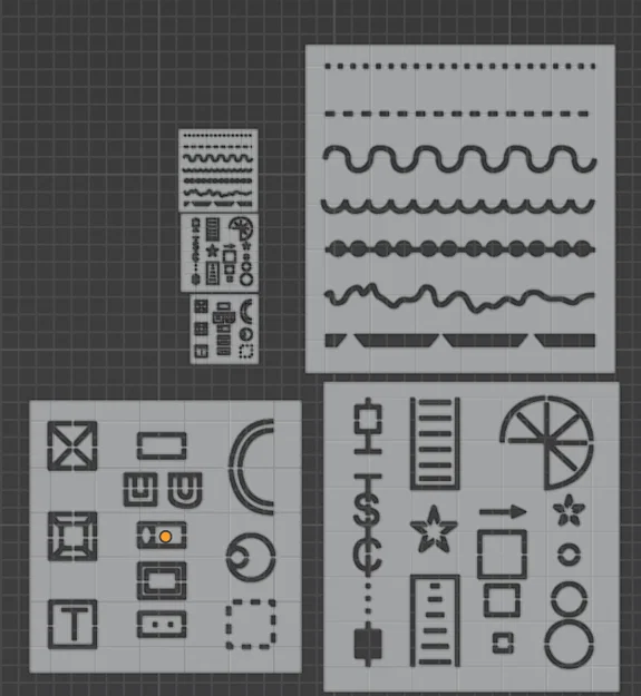 Dungeon Stencil – Bộ stencil ký hiệu vẽ map hầm ngục D&D - Image 11