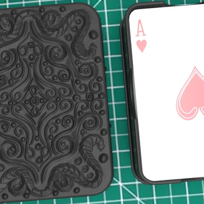 Hộp Đựng Bài Poker Filigree Trang Trí (Decorated Filigree Poker Playing Card Box)
