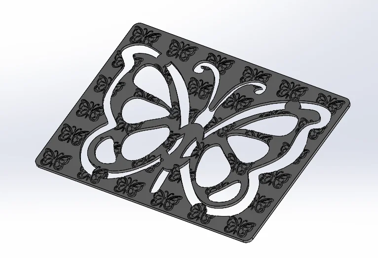 Khuôn Vẽ Con Bướm (Butterfly Drawing Template) - Image 1