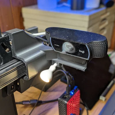 Ngàm gắn camera Logi C920 cho Ender 3 S1/S1 Pro kèm kẹp đèn IKEA Jasjö