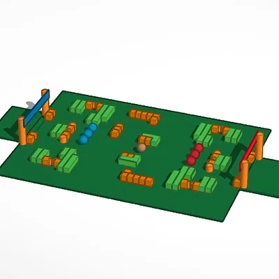 Mô hình 3D sân đấu Brawl Ball từ Brawl Stars - Tự tay lắp ráp