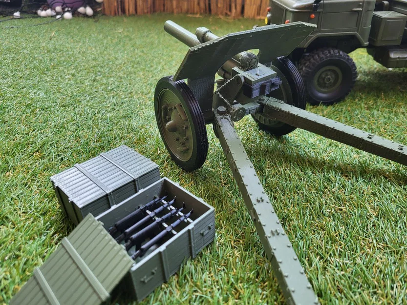 Thùng vũ khí & mô hình AK 47 tỉ lệ 1/16 cho xe WPL Trucks - Image 1