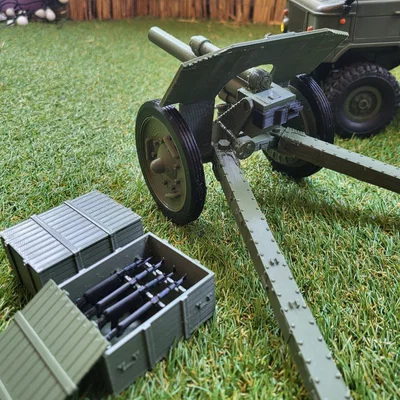 Thùng vũ khí & mô hình AK 47 tỉ lệ 1/16 cho xe WPL Trucks