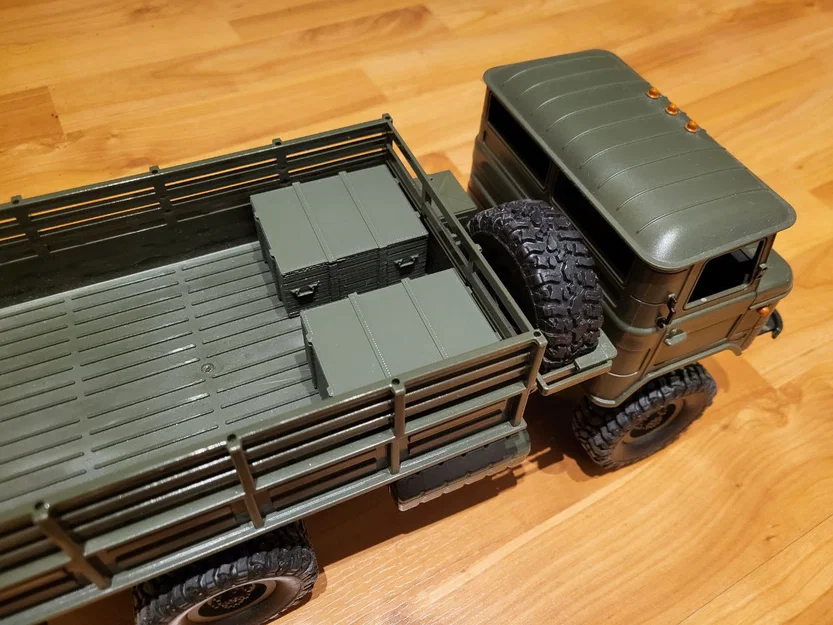 Thùng vũ khí & mô hình AK 47 tỉ lệ 1/16 cho xe WPL Trucks - Image 4