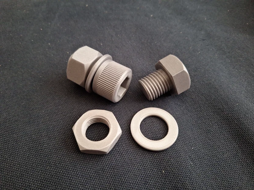 Thư viện OpenSCAD: Vít/Bu lông và Đai ốc chuẩn DIN (DIN screws/bolts and nuts) - Image 1