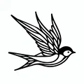 Tranh treo tường 3D hình chim nghệ thuật - Line Bird 3 - Thumbnail 1
