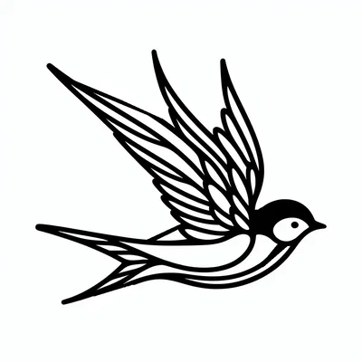 Tranh treo tường 3D hình chim nghệ thuật - Line Bird 3