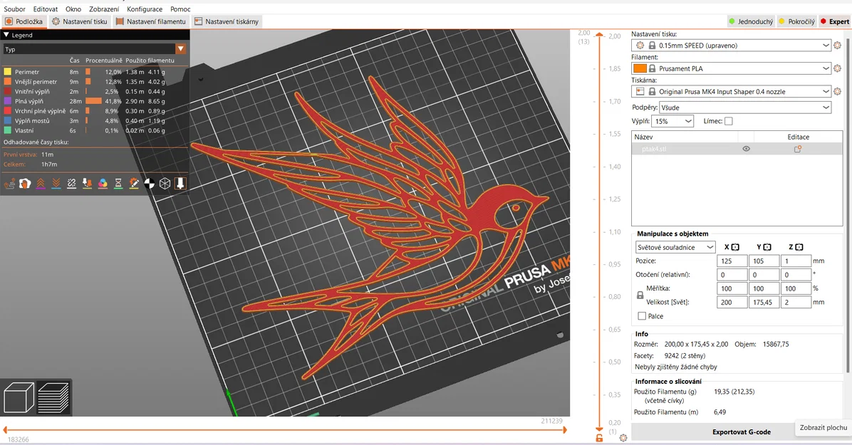 Tranh treo tường 3D hình chim nghệ thuật - Line Bird 3 - Image 2