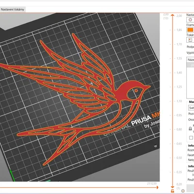 Tranh treo tường 3D hình chim nghệ thuật - Line Bird 3