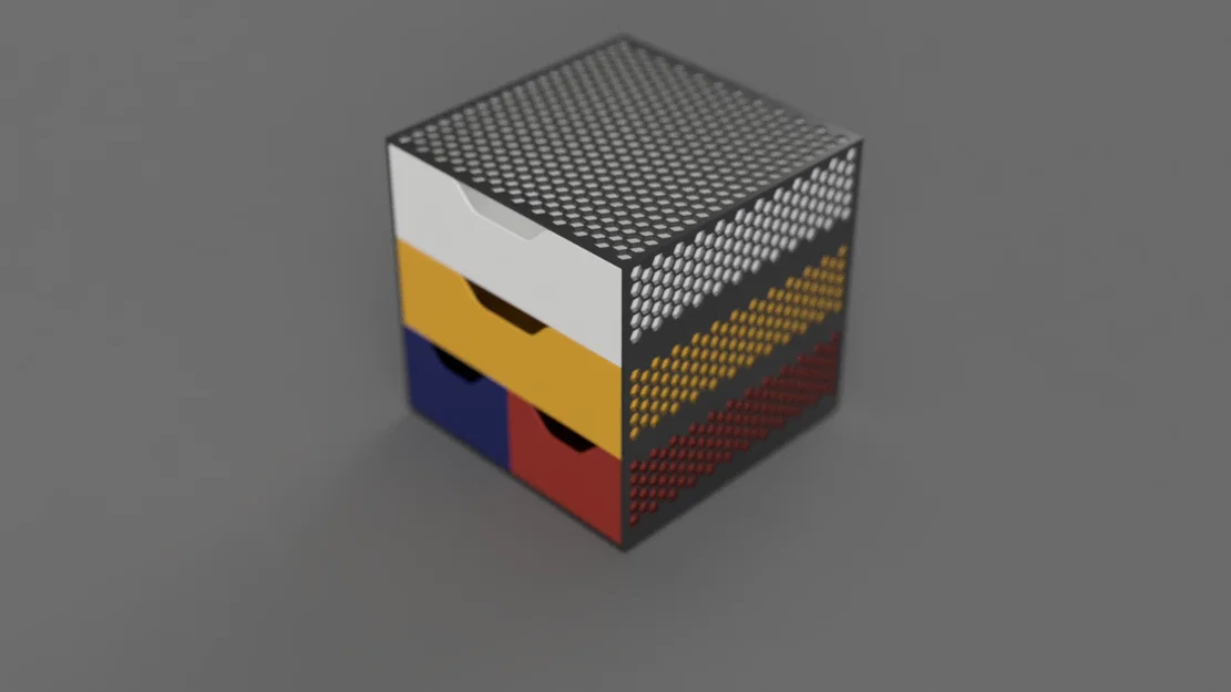 Khay Đựng Đồ Để Bàn Đa Năng 4 Ngăn Thiết Kế Tổ Ong Độc Đáo - Image 1