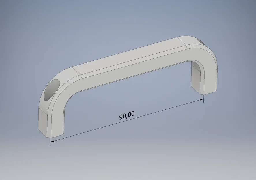 Tay nắm cửa 90mm (Handle 90mm) dùng ốc M4 - Thiết kế in 3D bền đẹp - Image 1