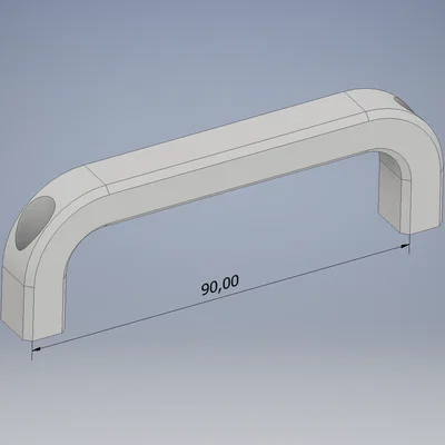 Tay nắm cửa 90mm (Handle 90mm) dùng ốc M4 - Thiết kế in 3D bền đẹp