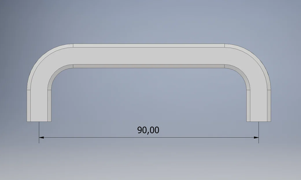 Tay nắm cửa 90mm (Handle 90mm) dùng ốc M4 - Thiết kế in 3D bền đẹp - Image 2