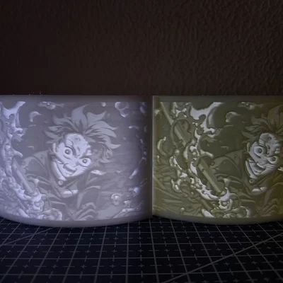 Lithophane Tanjiro Kamado (Demon Slayer) – Tranh sáng in 3D