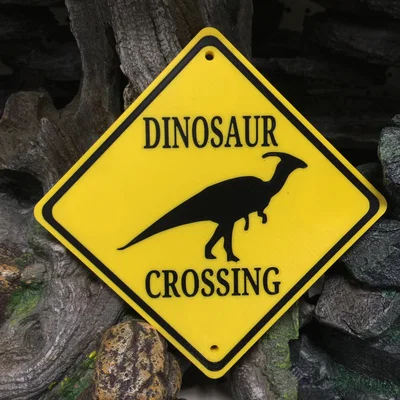 Bảng Hiệu “Dinosaur Crossing Sign”