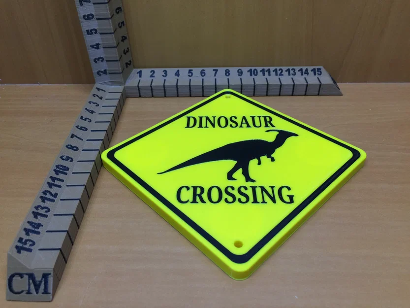Bảng Hiệu “Dinosaur Crossing Sign” - Image 2