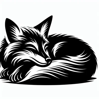 Mô hình 3D tranh treo tường chú cáo ngủ (A comfortable fox) tinh tế