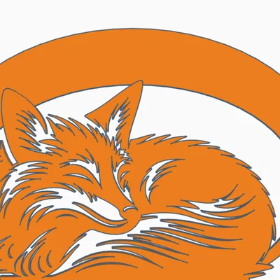 Mô hình 3D tranh treo tường chú cáo ngủ (A comfortable fox) tinh tế