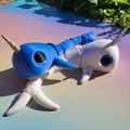 Flexi Narwhal – Cá kỳ lân biển articulated - Thumbnail 2